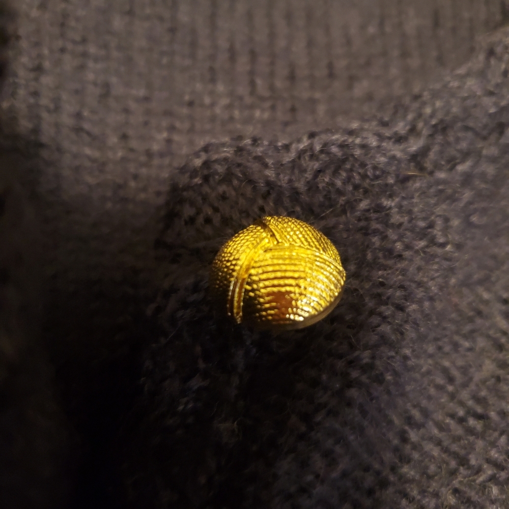 Navy 100% Pure Wool Cardigan - Picture 2 of 7